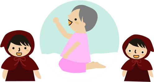 正座で飲もうとしたお婆ちゃん
